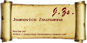 Joanovics Zsuzsanna névjegykártya