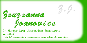 zsuzsanna joanovics business card